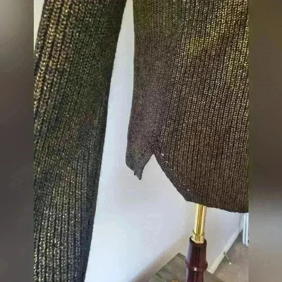 MARC CAIN gold/ black wool and cashmere sweater. Size N2 (US 6) - Picture 6 of 14